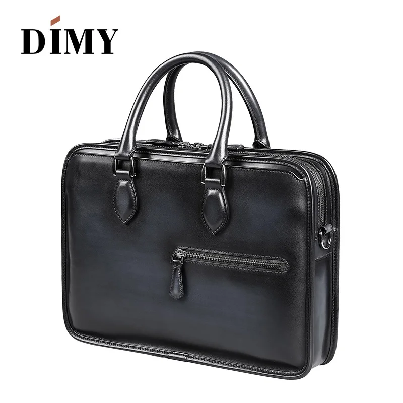 Сумка тоут DIMY Мужская для ноутбука портфель из натуральной воловьей кожи Модный