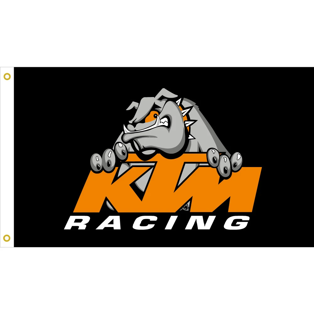 KTM флаги и растяжки Для гоночный автомобиль команда 90*150 см (3 * 5ft) полиэстер