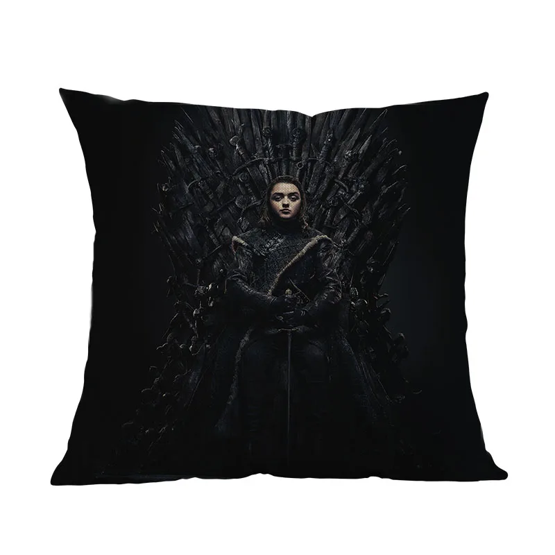 Arya Stark Темный цвет Игра престолов 8 символов Дейенерис Джон Сноу Железный Трон наволочка для дома диван стул украшение автомобиля чехлы для подушек - Цвет: Arya Stark
