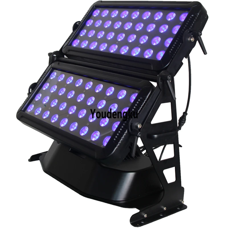 4 pieces 72x18w rgbwa+ uv 6 in 1 waterproof outdoor pr city color IP65 wall washer double heads led city color light