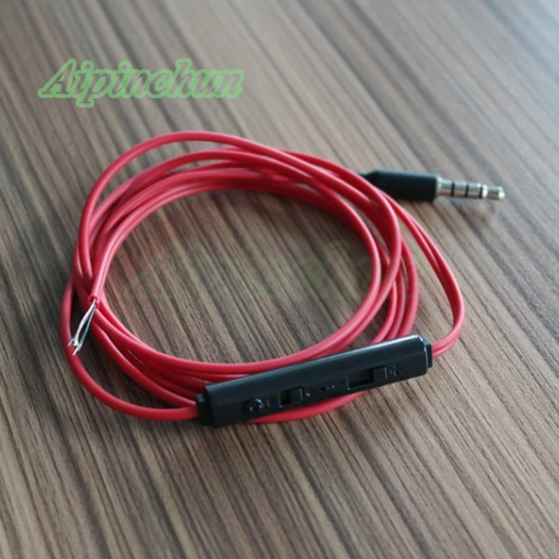 Aipinchun 3,5 мм DIY наушники аудио кабель с микрофоном наушники Ремонт Замена 14 медный сердечник провода 1,2 м длина