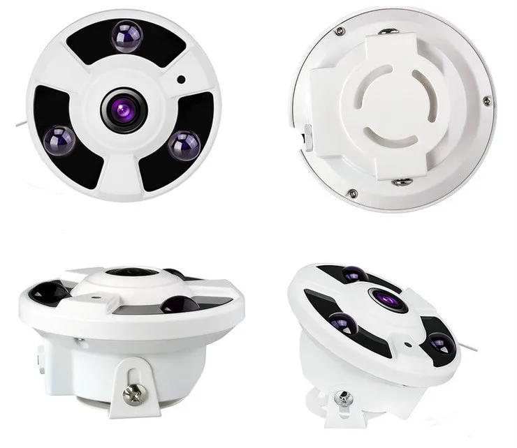 Lihmsek ONVIF POE IP рыбий глаз камера 1920*1080P Внутренняя видеонаблюдения с 3pcs IR Array LEDs 130 180