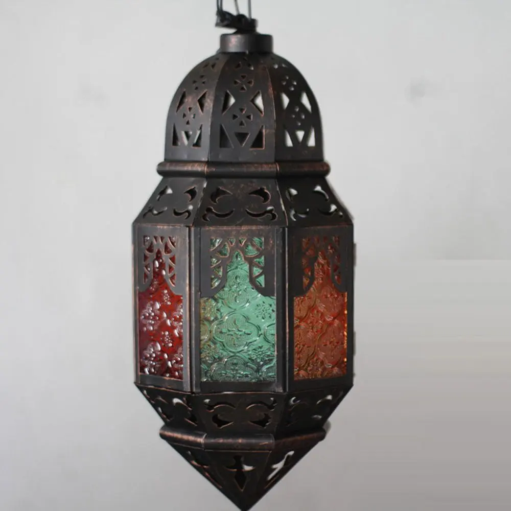 Марокканский традиционный подвесной светильник на цепочке для прихожей