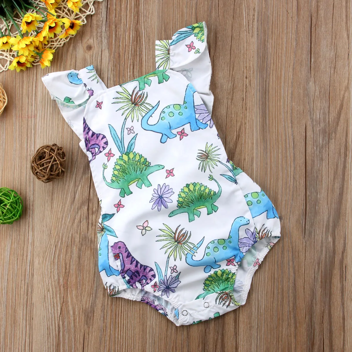 

Newborn Baby Boys Girls Bodysuit Jumpsuit Playsuit Halter Clothes Outfits Summer Fashion Short Sleeve Comfortable Clothing