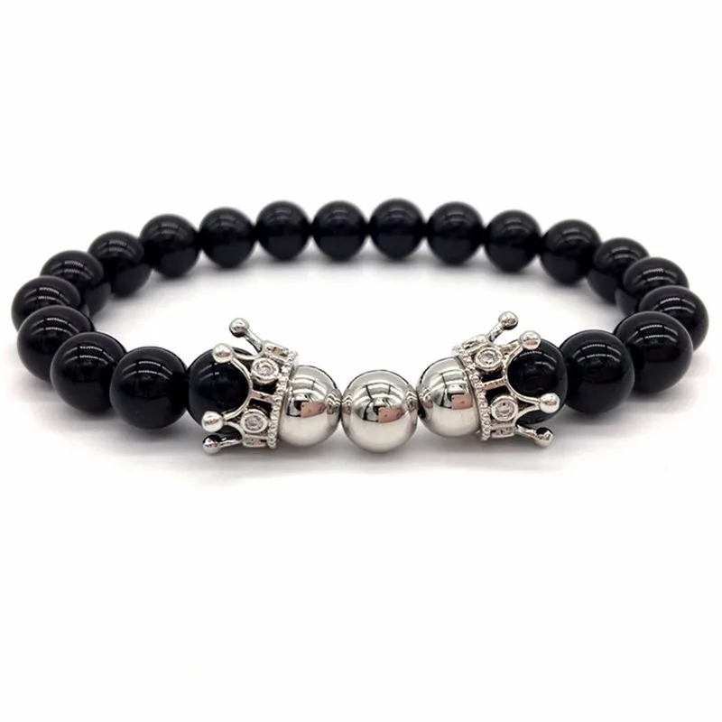 Винтажный Мужской браслет с короной 2020 новая мода Классический CZ шариком мужской