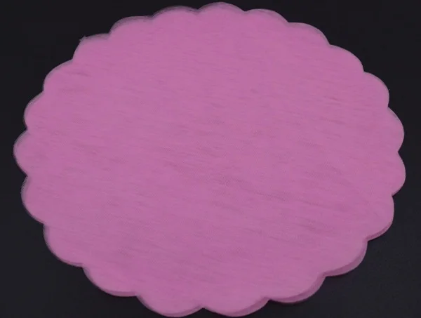 Pink 100 шт, белый/розовый/красный/фиолетовый/синий тюль из органзы с зубчатым краем, круглые круги, свадебные украшения, мешочки - Цвет: Pink