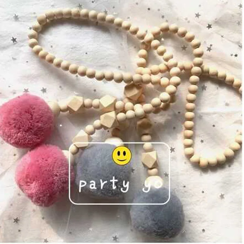 2016 скандинавский милый подарок для детской комнаты деревянный шарик волос