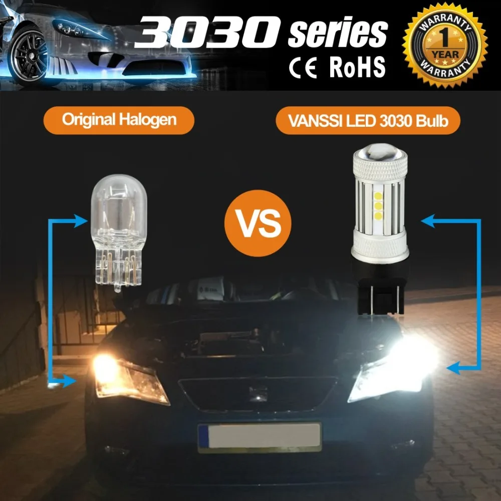 2 xExtremely яркий 1400Lm T20 W21/5 Вт 7443 7444 светодио дный лампочки 3030 13EX для автомобилей марки