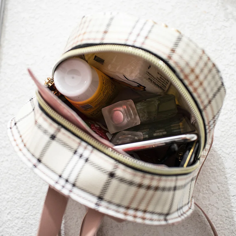 Клетчатая сумка для досуга девочек 2019 летняя и осенняя новая с бантом женские