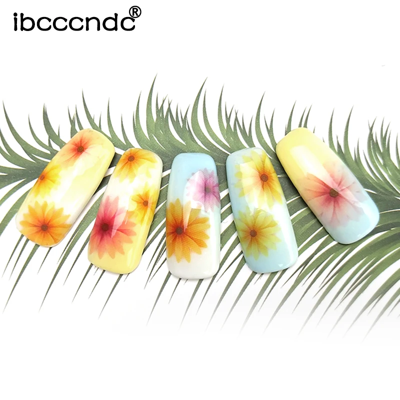 Дизайн ногтей DIY дизайнер переноса воды Гвозди Книги по искусству Стикеры