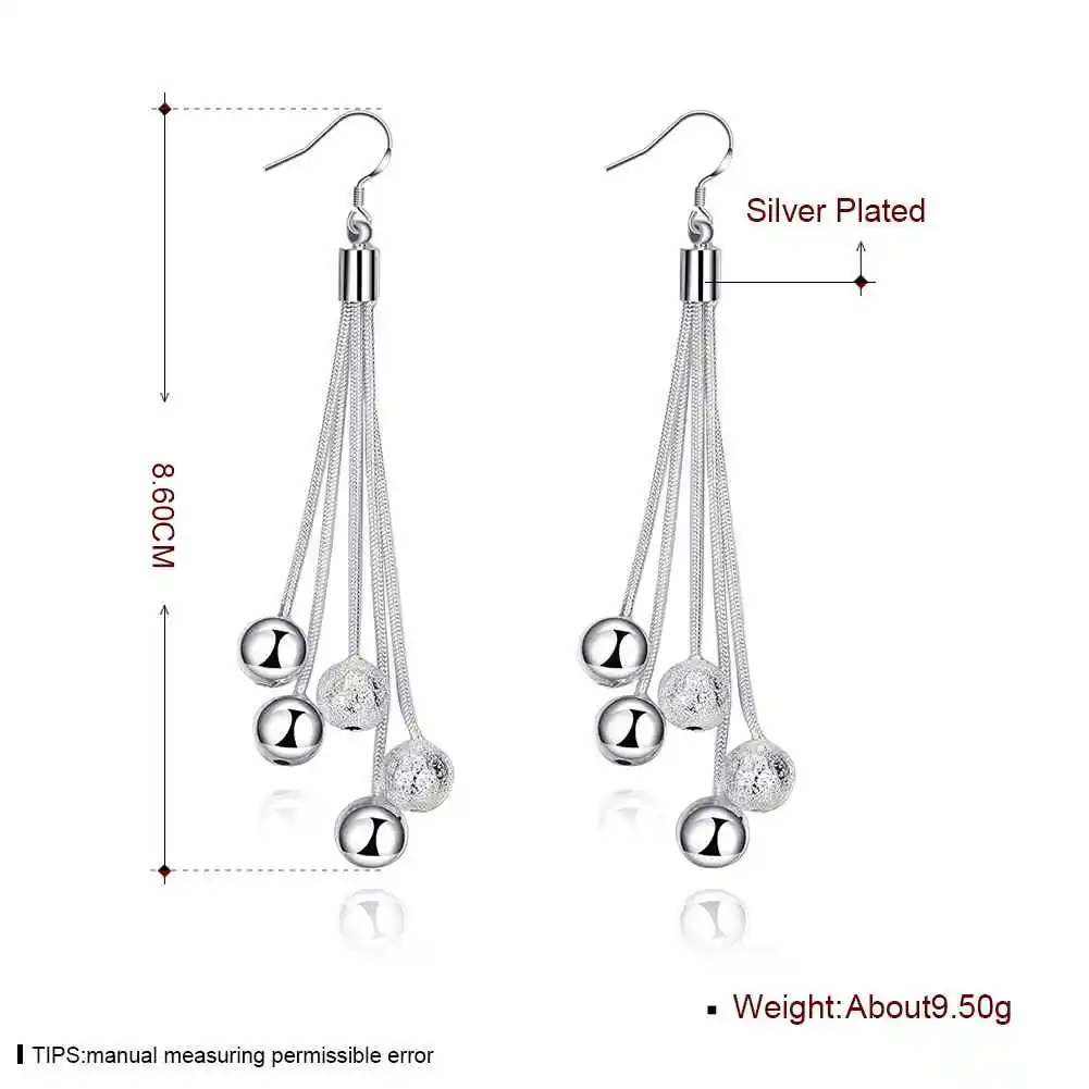 Горячая продажа exo посеребренные серьги Модные ювелирные изделия 5 линия бисера