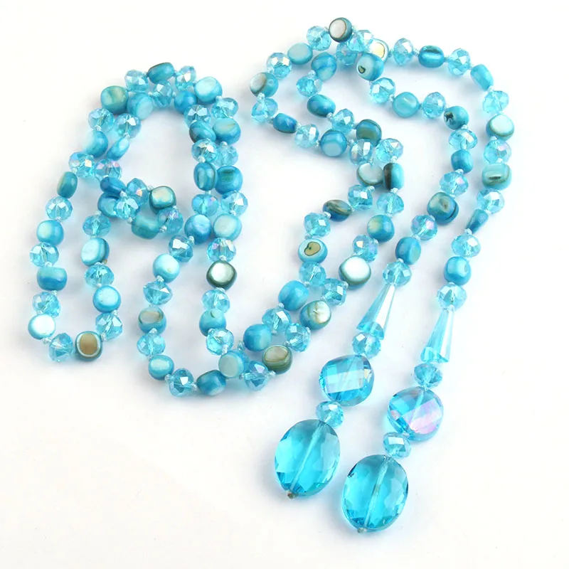 Модное богемное племенное ювелирное изделие длинное ожерелье с узелком из