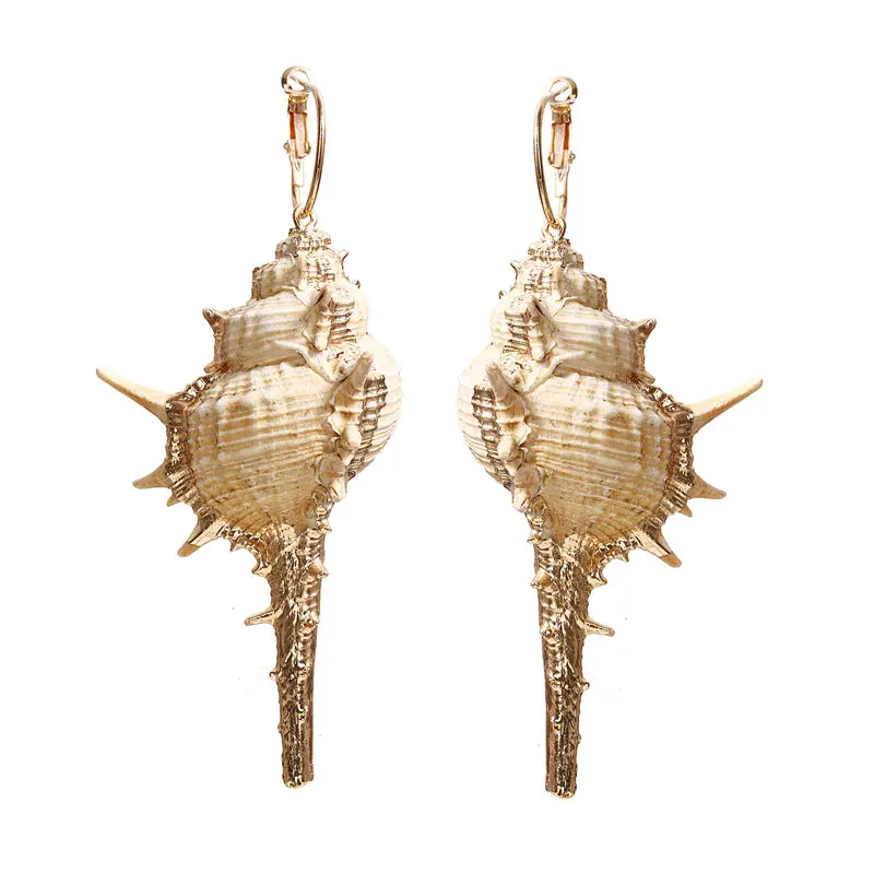 Женские Висячие серьги в виде ракушек Boho модные геометрические летние женские