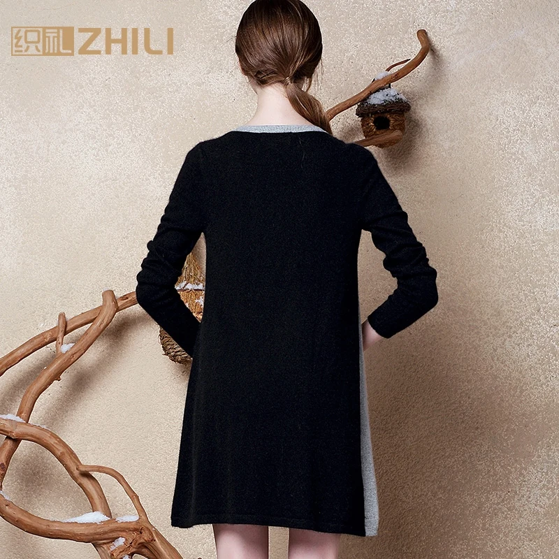 Женский модный базовый свитер длинный кашемировый облегающие однотонные