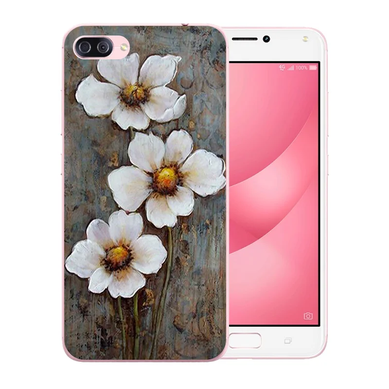 Мягкий чехол для Asus ZenFone 4 Max ZC554KL Van Gogh с узором из ТПУ силиконовый защитный