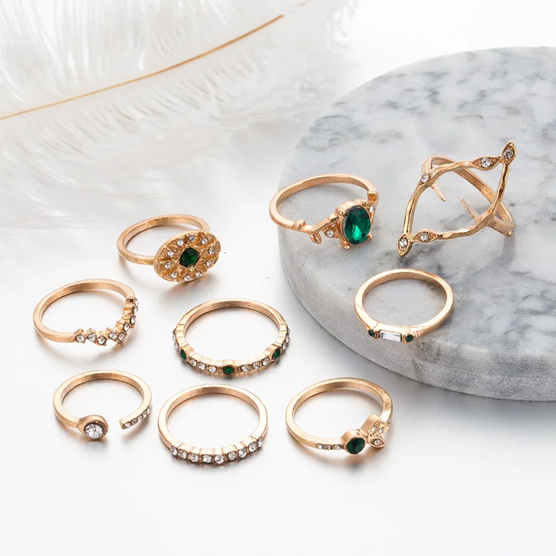 Женский винтажный комплект колец 9 шт./компл. в богемном национальном стиле ретро