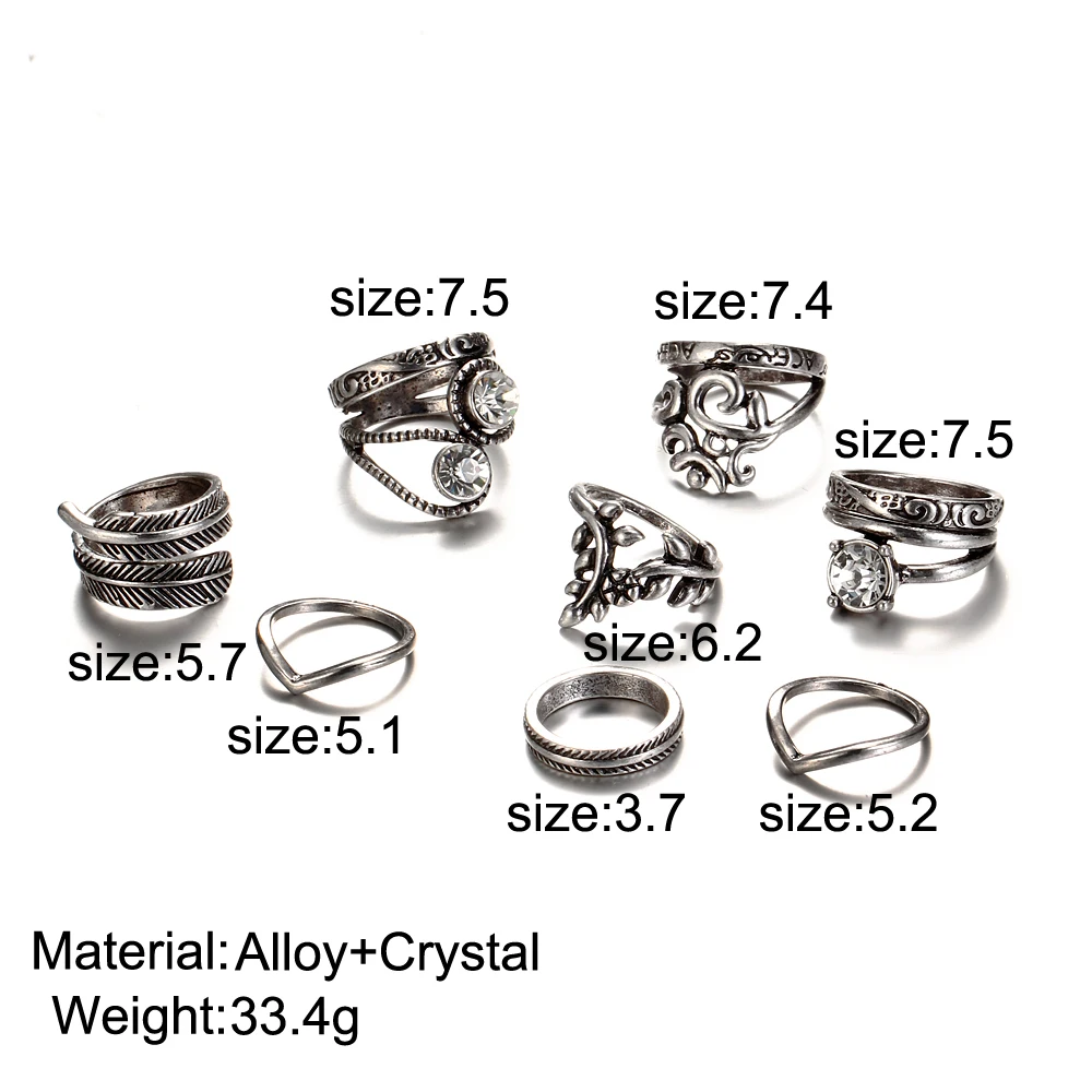 IF YOU 8 шт./компл. винтажные полые кристаллы средней длины для женщин Ретро турецкие