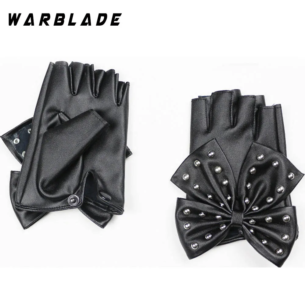Новые женские перчатки WarBLade из искусственной кожи 2018 черные без пальцев для