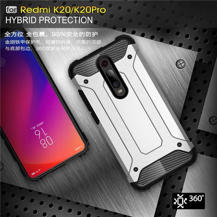 Для Xiao mi Red mi K20 Pro Чехол сверхпрочный ударопрочный Жесткий PC+ TPU Прочный двухслойный защитный чехол для Xiaomi mi 9T mi 9T задняя крышка