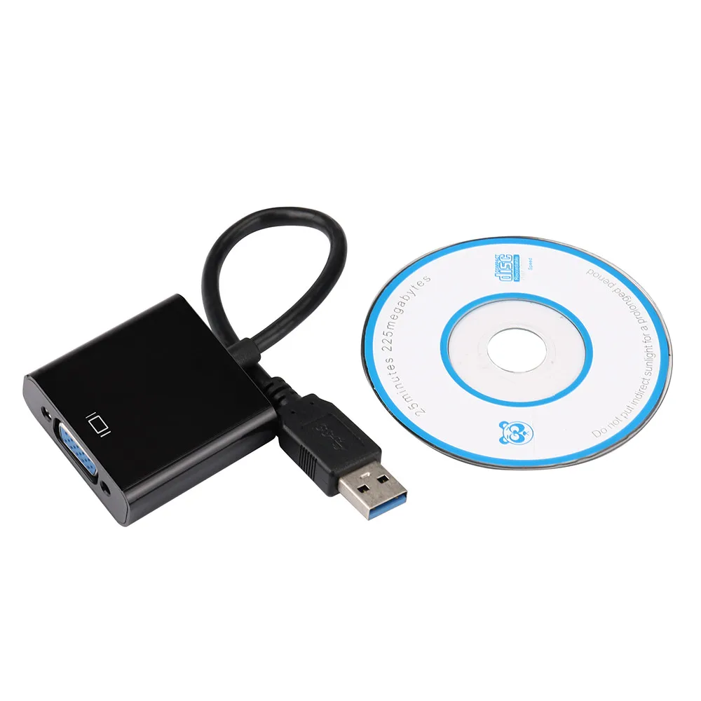 2019 USB 3 0 на VGA внешняя Видеокарта адаптер преобразователь для Win7/8/10 1080P поддержка
