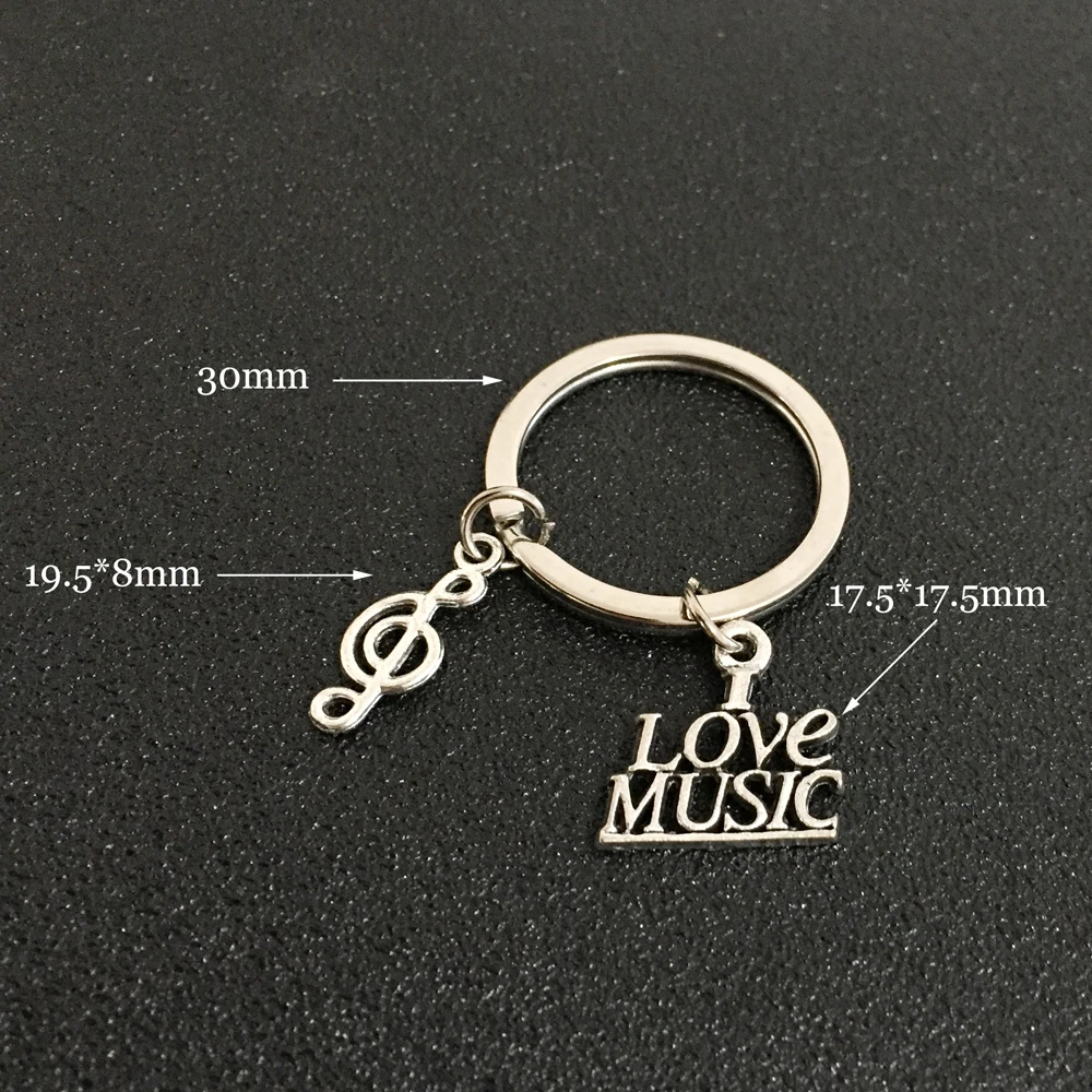 Сделай Сам ювелирные изделия серебряного цвета I Love Music Скрипичный ключ