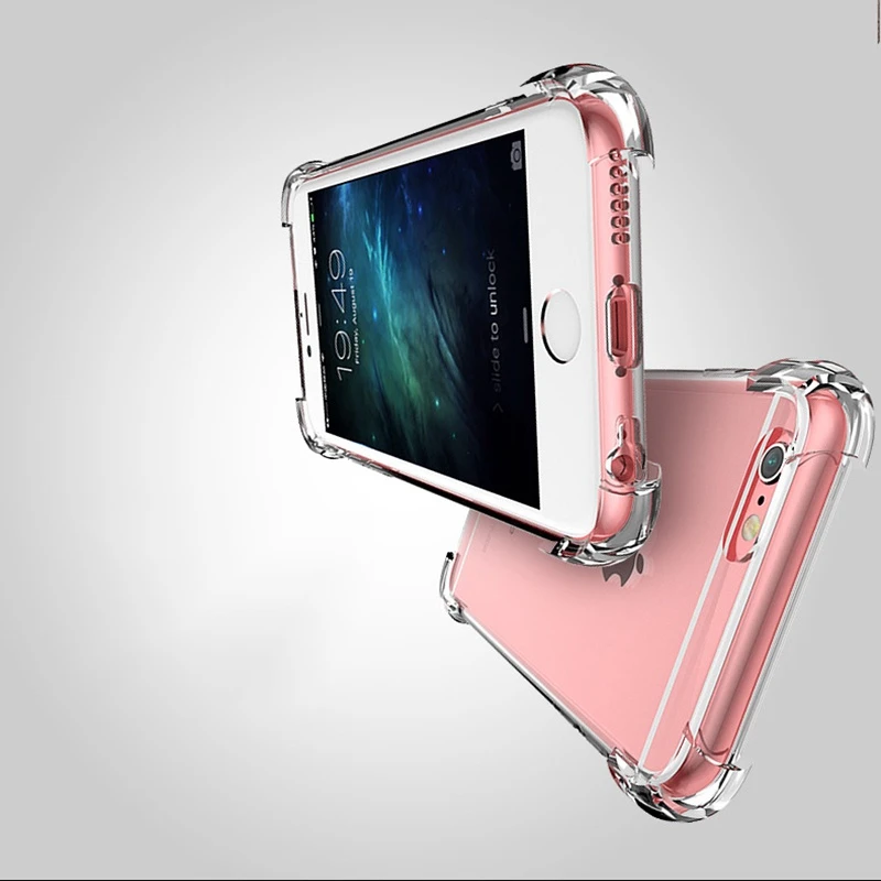 Бампер чехол для телефона s для iPhone 6 6s 7 Plus Кокс чехол противоударный Прозрачный Силикон ТПУ чехол для iPhone 6 6s 7 Plus чехол для телефона