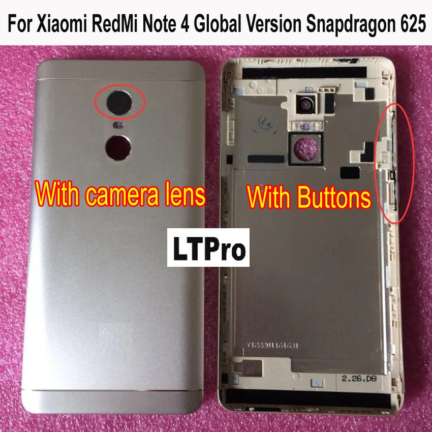 LTPro для Xiaomi Redmi Note 4 глобальная версия Snapdragon 625 или MTK Helio X20 металлический корпус