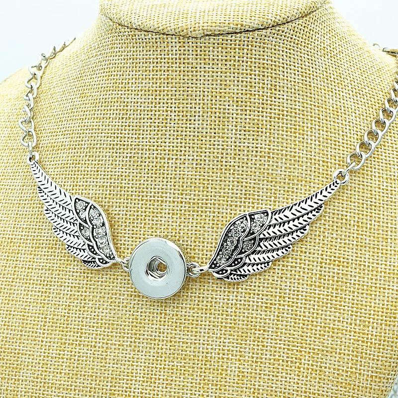 Новинка DJ0145 красивое модное серебристое ожерелье с узором крыльев цепочка 50 см