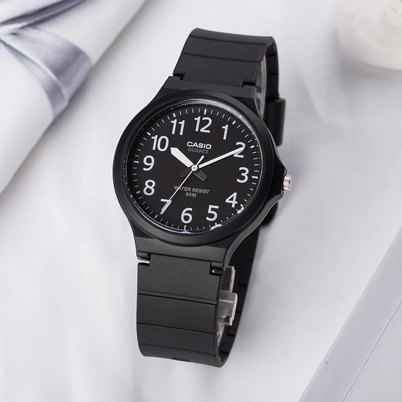 Часы Casio серия указки маленькие черные часы повседневные кварцевые мужские MW 240
