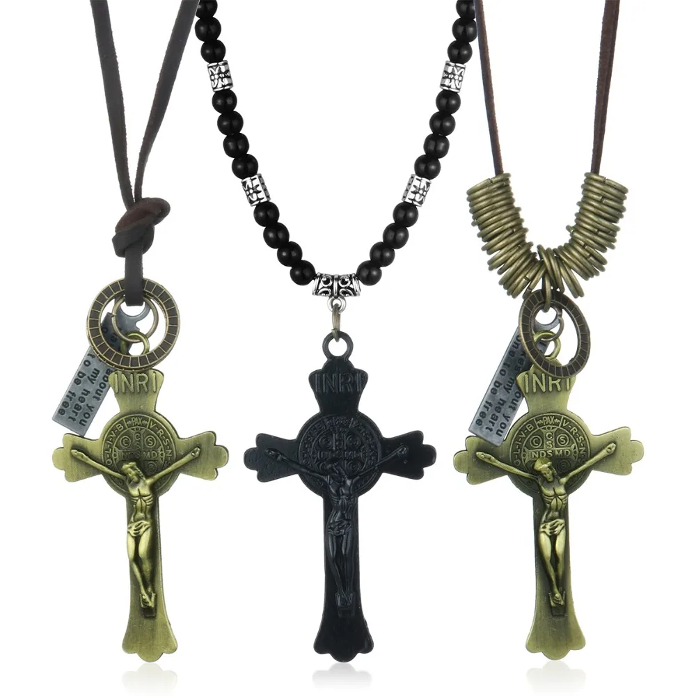 Религиозные INRI орден Святого Бенедикта крест подвески ювелирные изделия для