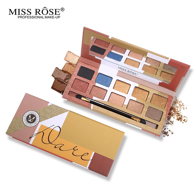 Палитра теней для век Miss Rose палитра телесного цвета с кисточкой дымчатые тени