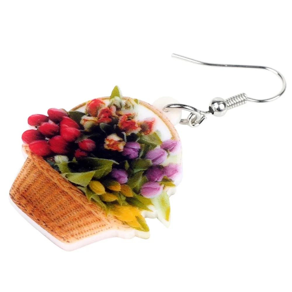 Акриловая корзина с цветочным тюльпаном WEVENI модные ювелирные изделия