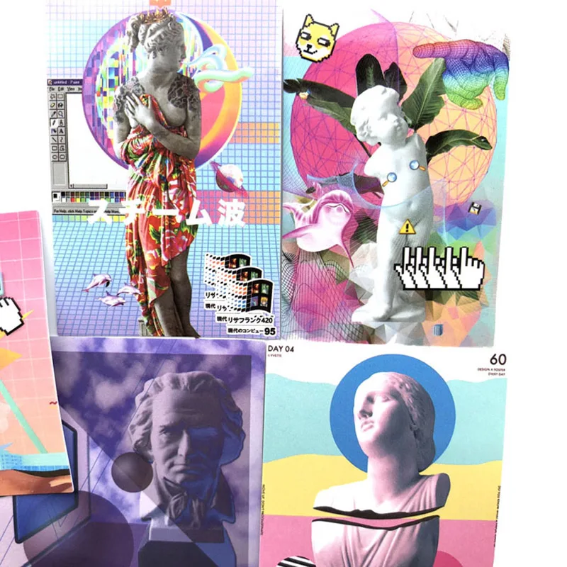 10 ⑤ упак. вапорволновая наклейка Детская Игрушка Аниме крутые наклейки для детей