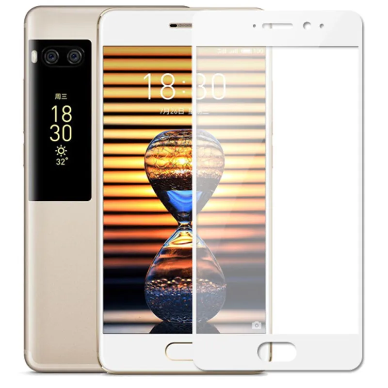 Цветное закаленное стекло премиум класса с полным покрытием для Meizu Pro 7 Plus Pro7