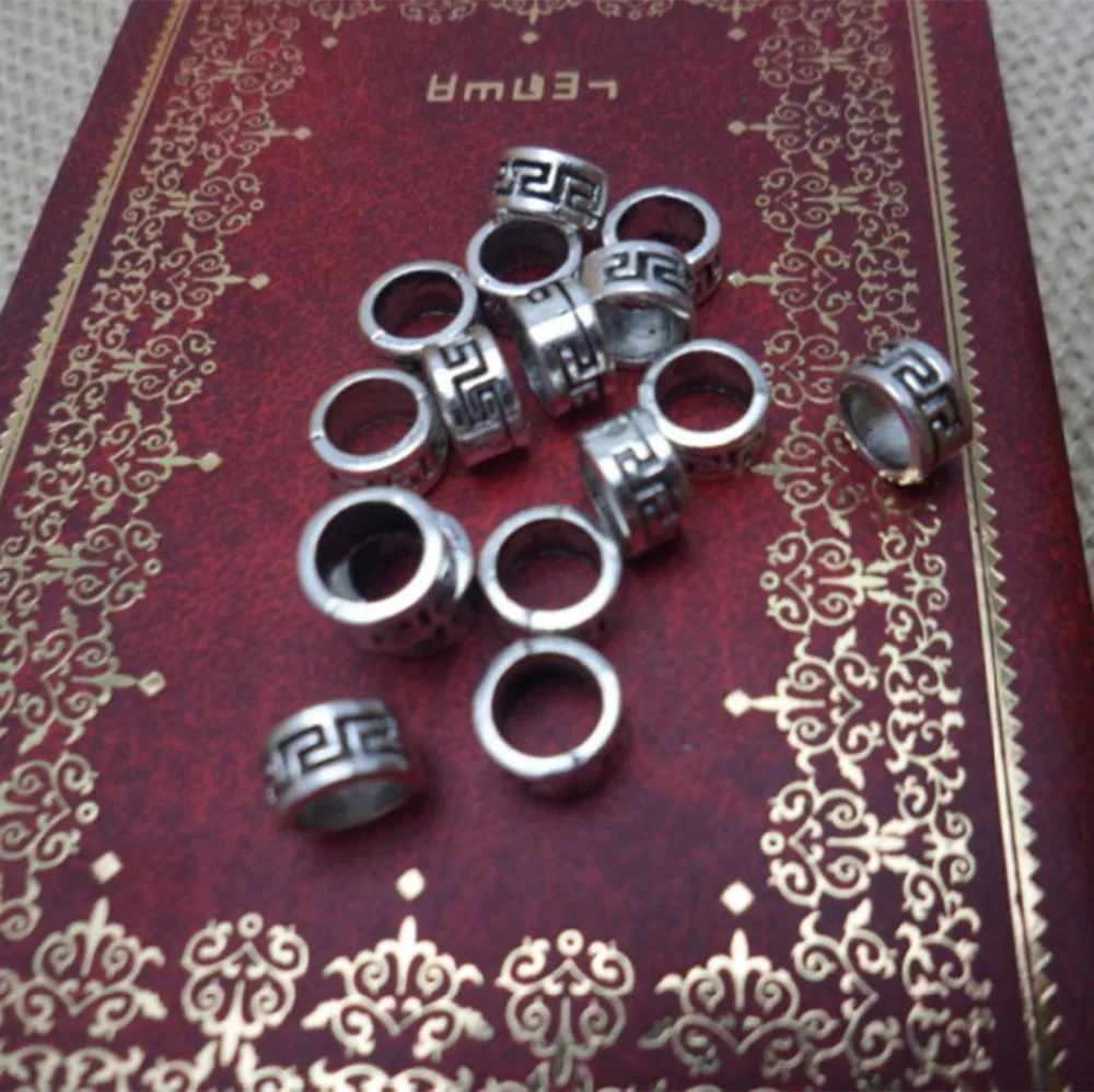 50 тибетских серебряных дредов страшные волосы Бисер для плетения 6 мм