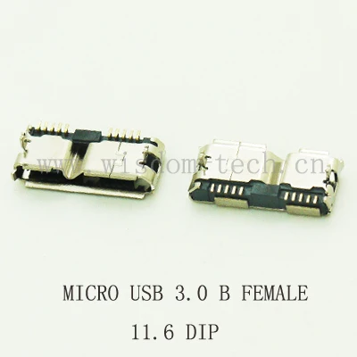 100 шт./500 шт. Micro USB 3 0 10P гнездовой разъем для ноутбука гнездо зарядки печатной платы