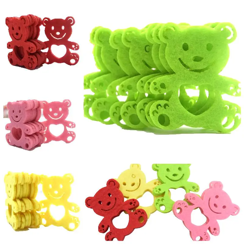 10 шт Красочные мишки войлочные тканевые подкладки материалы ручной работы