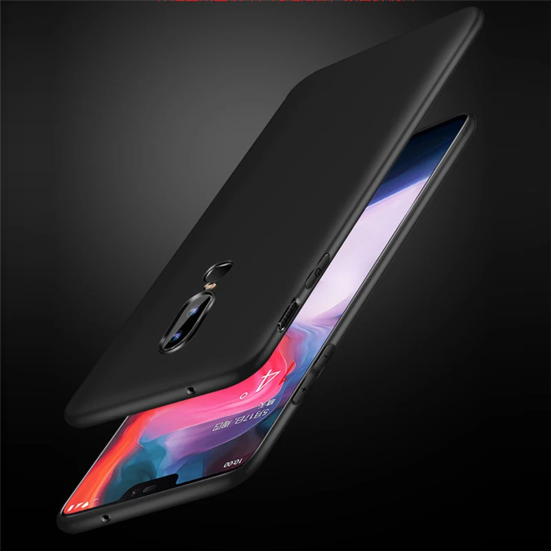 Силиконовый ударопрочный чехол для телефона OnePlus 6 однотонный из ТПУ 5 5T T чехлы