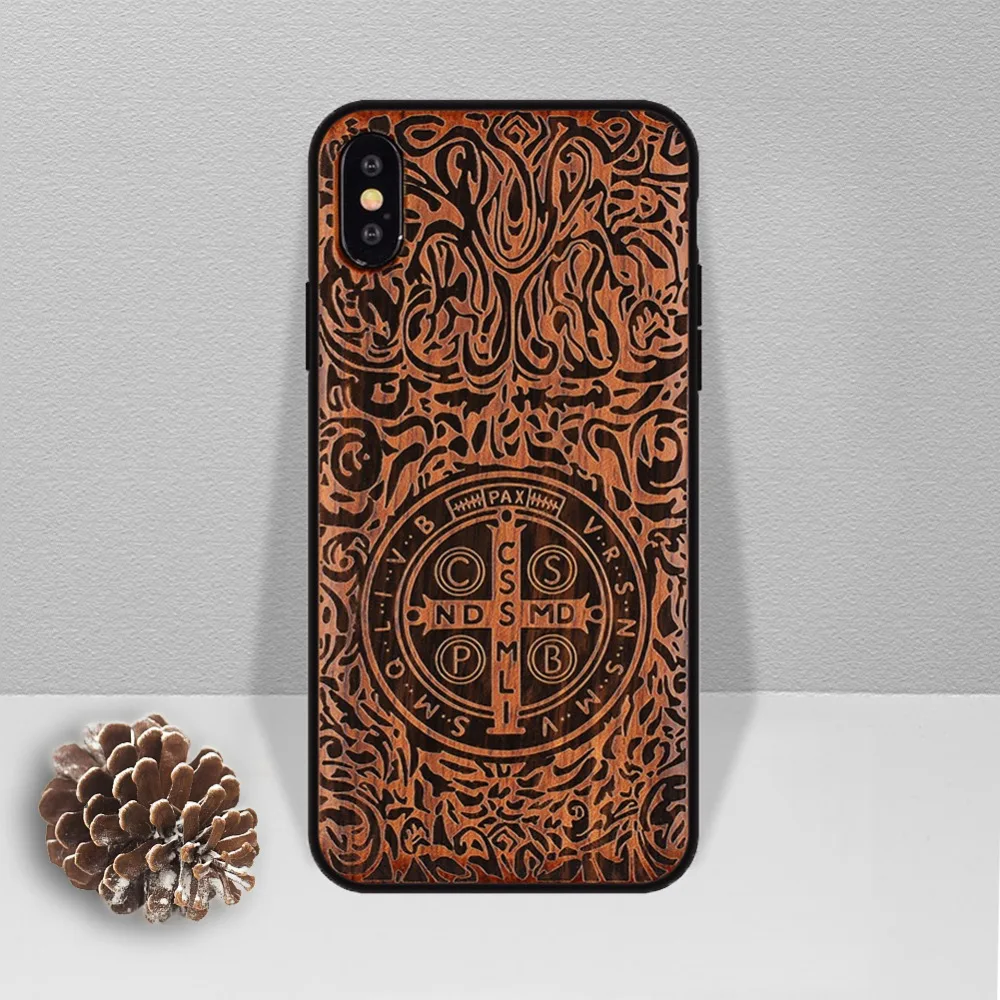 Чехол из натурального дерева для iPhone XS Max XR X 8 7 6 6S Plus samsung Galaxy Note 9 8 S10e S10 S9 S8 Plus чехол для телефона оболочка кожа сумка