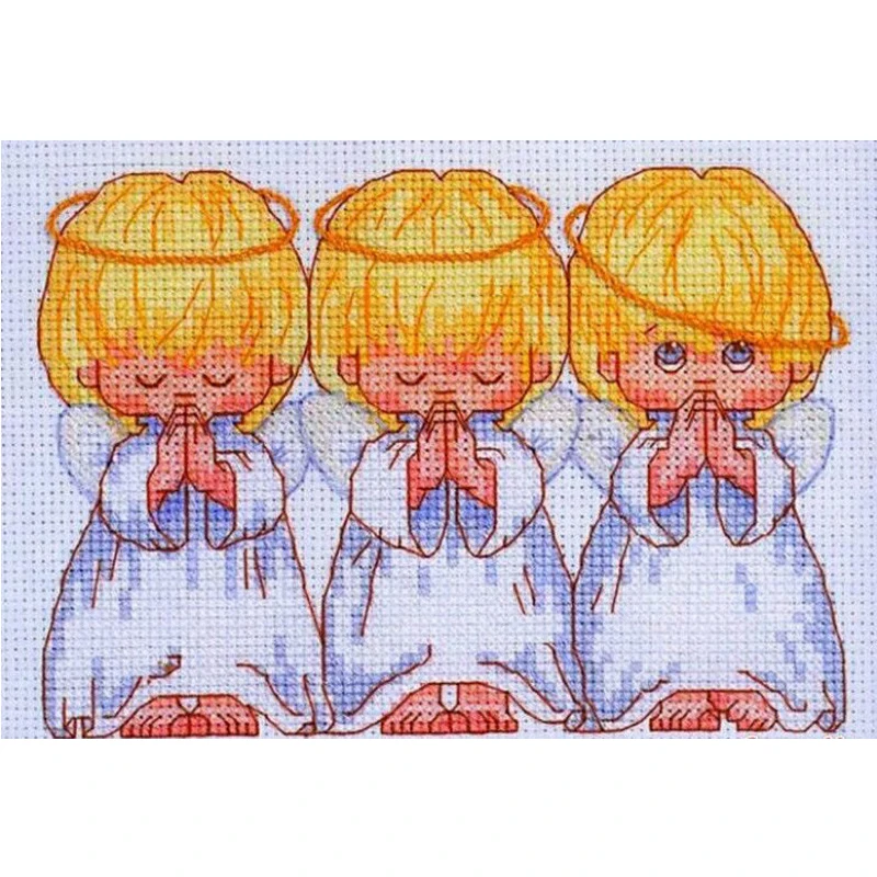 Three angels square diamond cross-stitch kit crafts beadwork full embroidery picture rhinestones home decoration #BR12 | Дом и сад