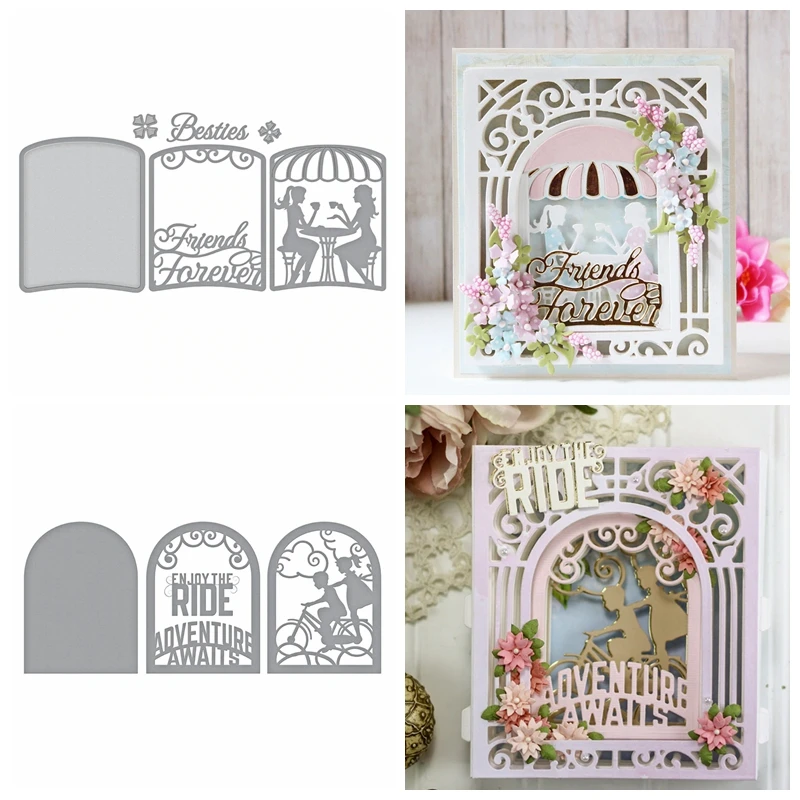 Многослойная резка высечки друзей навсегда и приключений ждёт детей трафарет для Diy бумажные карточки для скрапбукинга ремесел новейший