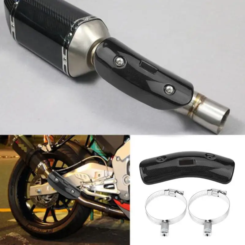 Motorcycle Exhaust Middle Pipe Heat Shield Link Tube Protector Cover Heel Guard Stainless Steel Anti-Scalding Shell |