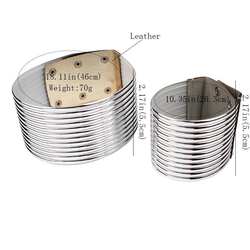 Женский комплект из колье и браслета винтажный регулируемый с массивным