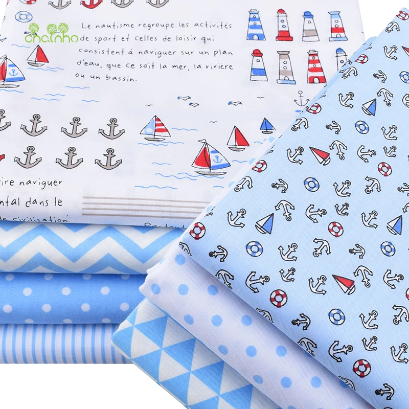 Ткань из саржевого хлопка с принтом Chainho для самостоятельного шитья/ткани узором