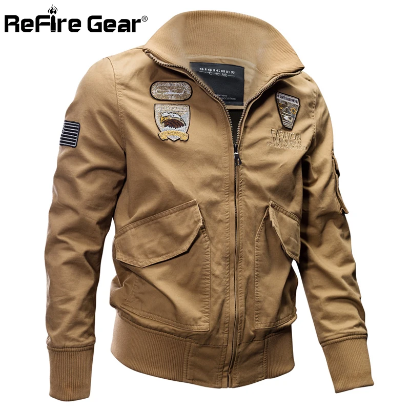Refire gear, мужские военные куртки, Осень-зима, хлопковые армейские куртки, мужская повседневная верхняя одежда, тактическая куртка пилота ВВС