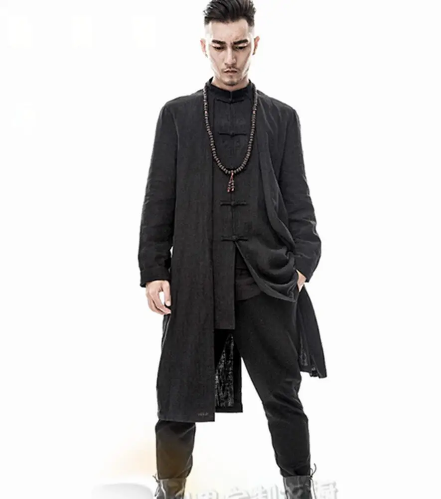 

S-4XL! Новинка 2016, Мужская одежда, весна-осень, костюмный жилет средней длины, повседневный свободный Тренч, жилет, костюмы певиц