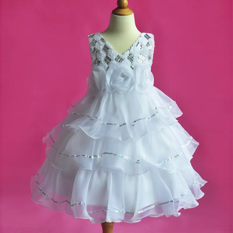 Юбка принцессы на свадьбу для девочек Детские костюмы выступлений платье с