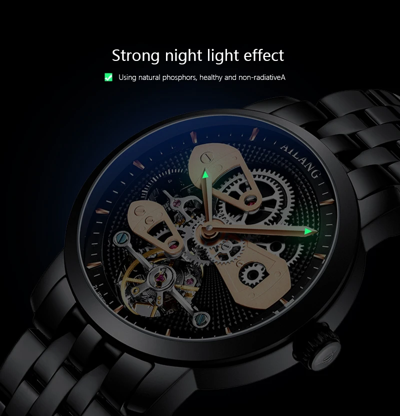 Швейцарские часы с двойным Tourbillon, AILANG, оригинальные мужские автоматические часы, модные мужские механические наручные часы с кожаным ремешком