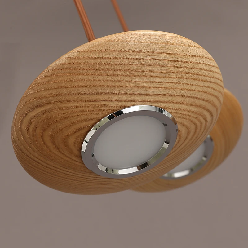 Современный винтажный овальный деревянный светильник в форме эллипса