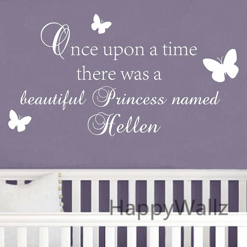 Пользовательское имя настенные наклейки для детской комнаты DIY один раз за есть